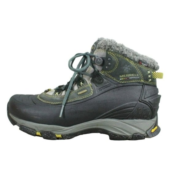 Merrell Winterlude 6 Gray Leather WP Insulated Polartec Winter Boots Size 7.5 - Picture 1 of 9